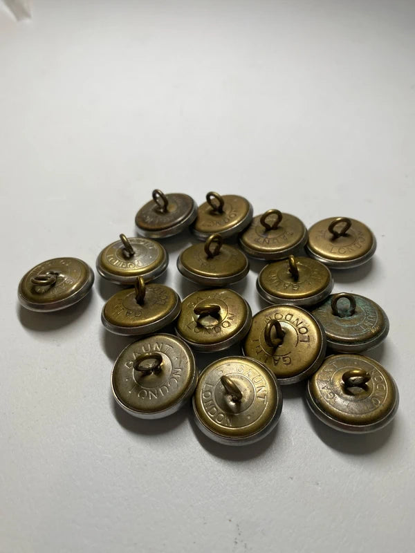 Vintage Scotland Lion Rampant Gaunt London military button lot x15 brass bundle