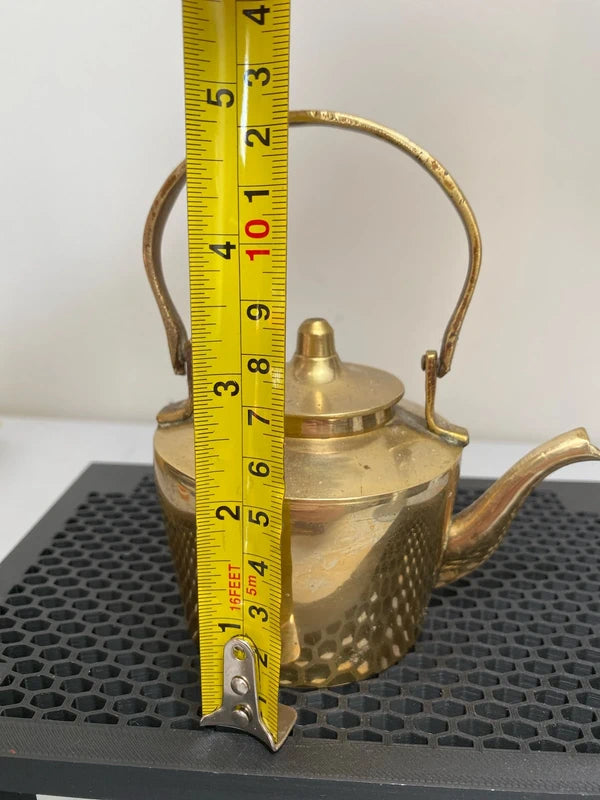 Vintage small brass kettle brass ornament decor farmhouse boho antique