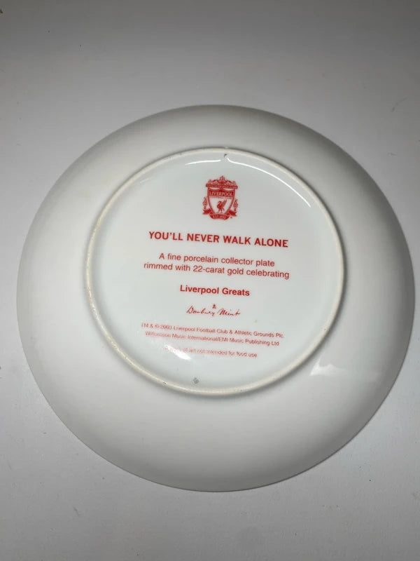 Vintage Danbury Mint Plate You'll Never Walk Alone Liverpool FC Mancave homebar