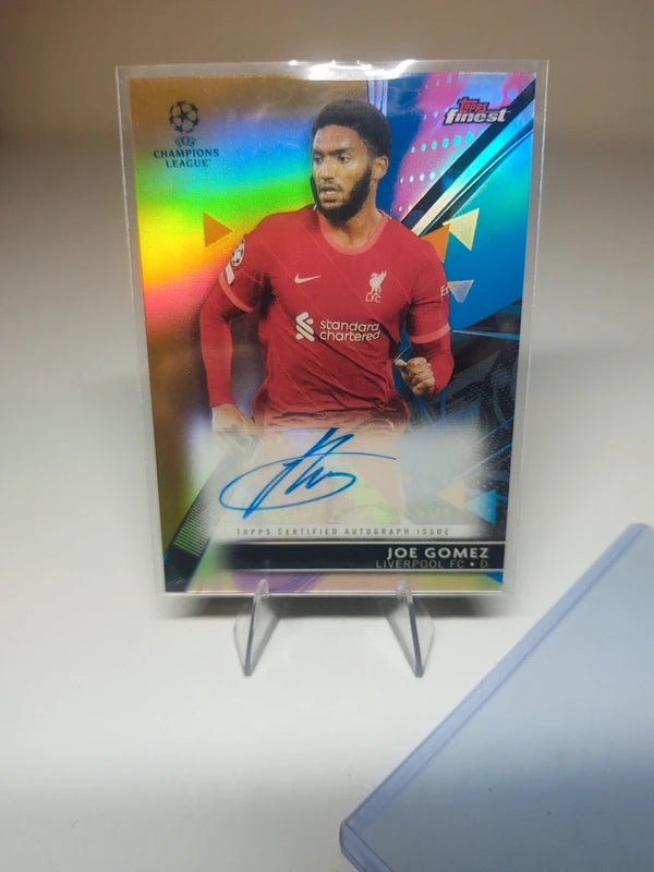 Topps finest Liverpool FC Joe Gomez /50 autograph auto champions league 2021/22