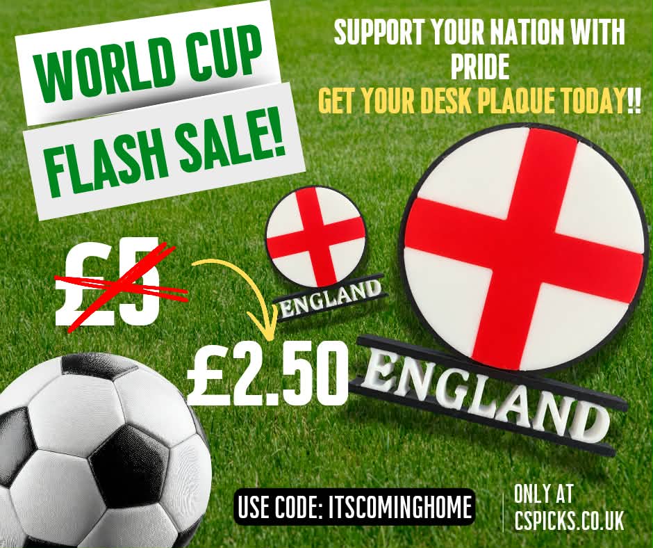 England Flag Statue Desktop Decor Patriot FIFA World Cup Souvenir Office Car UK